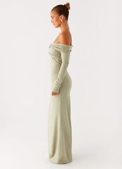 Marla Long Sleeve Maxi Dress - Sage
