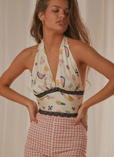 So Sweet Lace Crop - Fruit Salad
