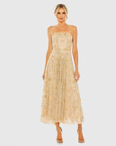 Strapless Embellished A Line Dress