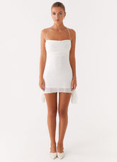 Axel Beaded Mini Dress - White