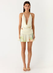 Blushing Bloom Mini Skirt - Spring Meadow