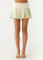 Blushing Bloom Mini Skirt - Spring Meadow