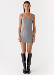 Brief Tension Mini Dress - Smoke Grey