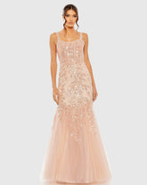 Pink Corset Detailed Embellished Gown