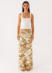 Dalida Linen Pants - Floral Print