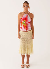 Destiny Midi Skirt - Yellow