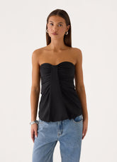 Elindra Strapless Top - Black