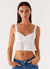 Elliana Cami Top - White