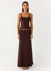 Garrix Bead Cami Top - Chocolate