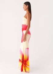 Iroha Strapless Maxi Dress - Frangipani Yellow