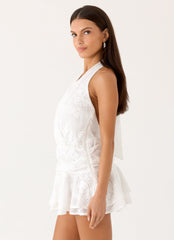 Jovanna Lace Mini Dress - White