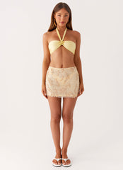 Kandi Mini Skirt - Yellow