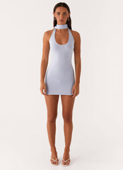 Katie Knit Mini Dress - Blue