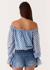 Kayda Low Rise Denim Shorts - Blue Wash