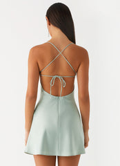 Korren Lace Mini Dress - Sage