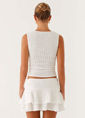 Lisbon Tank Top - White
