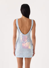 Maral Sequin Mini Dress - Blue