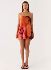 Marcita Mini Dress - Chocolate Blossom