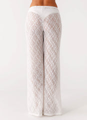 Matcha Lace Pants - White