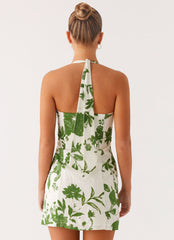 Melora Cotton Mini Dress - Verdant Bloom