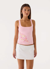 Michele Floral Top - Pink