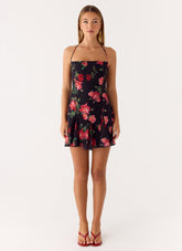 Nikyta Micro Mini Dress - Midnight Bloom