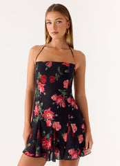 Nikyta Micro Mini Dress - Midnight Bloom