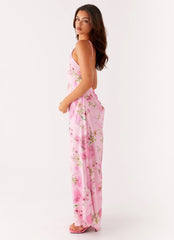 Pascal Maxi Dress - Pink Floral Print