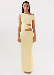 Margot One Shoulder Maxi Dress - Yellow