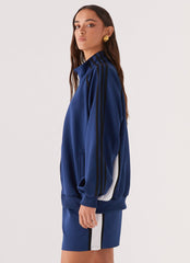 Feel the Rush Track Jacket - Vintage Blue