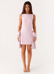 Rhodes Bow Mini Dress - Pink