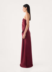 Rinari Strapless Maxi Dress - Maroon