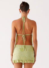 Savoir Beaded Mini Skirt - Mint