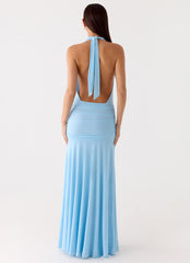 Sorrento Sunsets Maxi Dress - Ice Blue