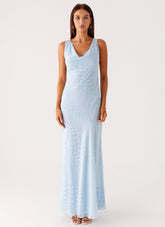 Sundance Chiffon Maxi Dress - Blue