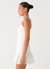 Sync Love Broderie Mini Dress - White