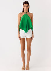 Twin Flame Top - Green Ombre