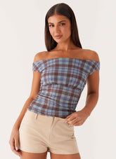 Zahli Off Shoulder Top - Shoreline Check