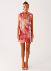 Tanner Mini Dress - Flamingo Fling