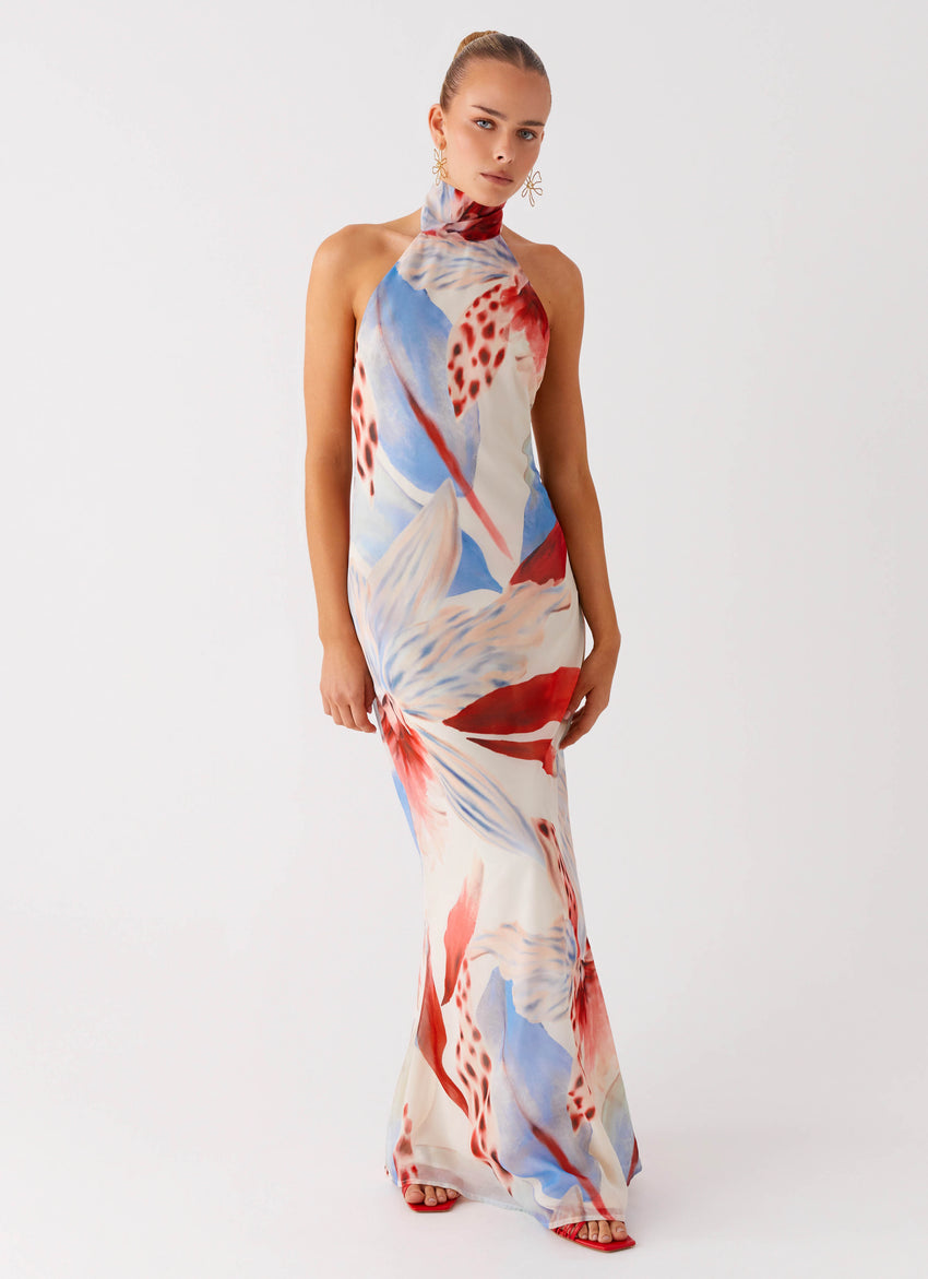 California Maxi Dress - Deep Sea Bloom