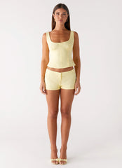 Coastline Bustier Top - Yellow