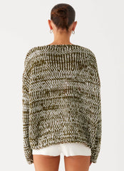 Darla Oversized Knit Jumper - Khaki