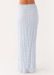 Daydreaming Low Rise Maxi Skirt - Blue