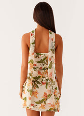 Edwina Strapless Mini Dress - Floral Print