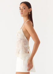 Elsas Sequin Top - Ivory