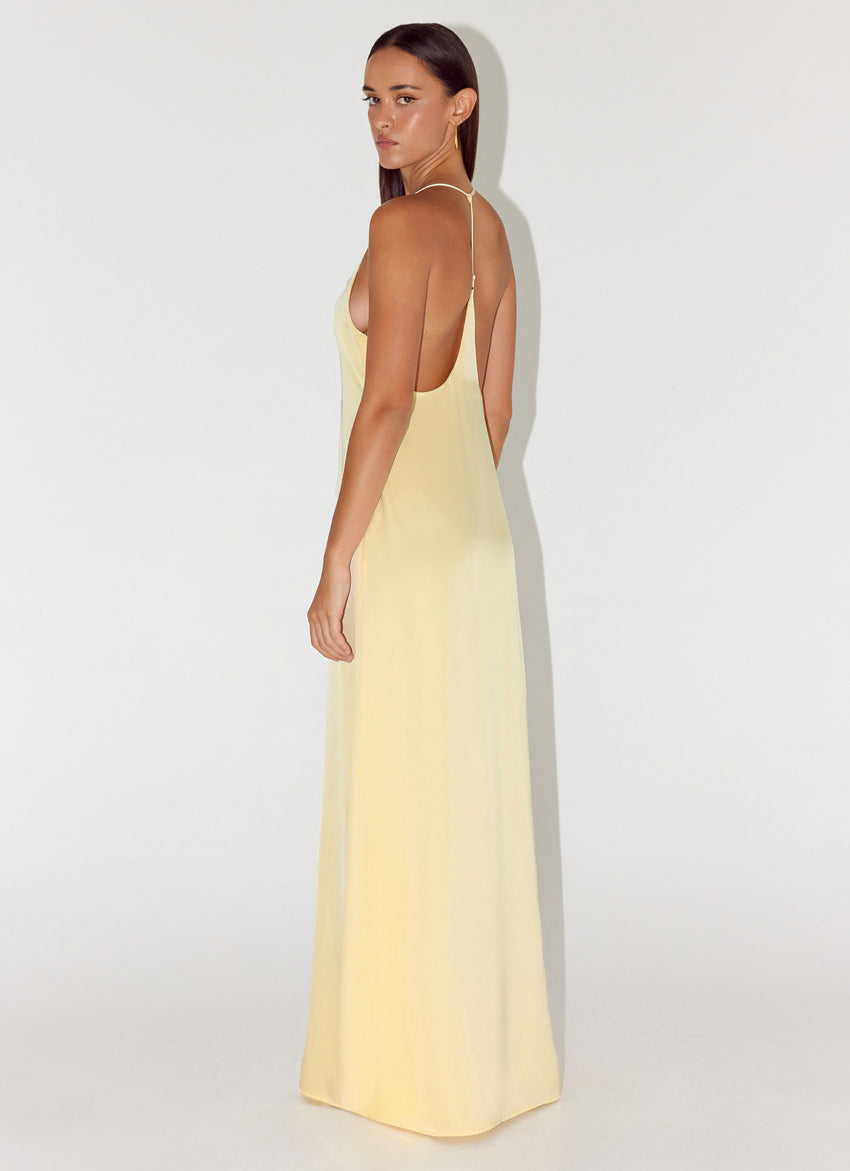 Fine Line Maxi Dress - Yellow