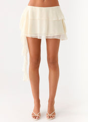 Forever Dreaming Ruffle Mini Skirt - Ivory