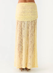 Farruko Jacquard Maxi Skirt - Butter