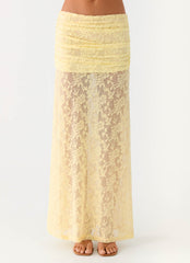 Farruko Jacquard Maxi Skirt - Butter