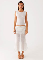 Genesis Midi Skirt - White